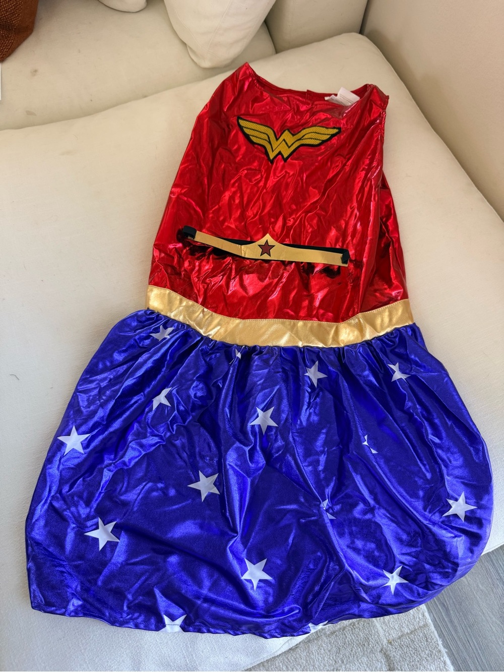Wonder Girl Red & Blue Superhero Costume for dogs